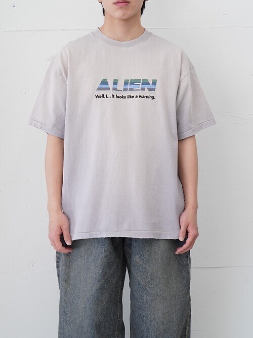 "Alien" ヴィンテージウォッシュH-S Tシャツ｜ダイリク メンズ