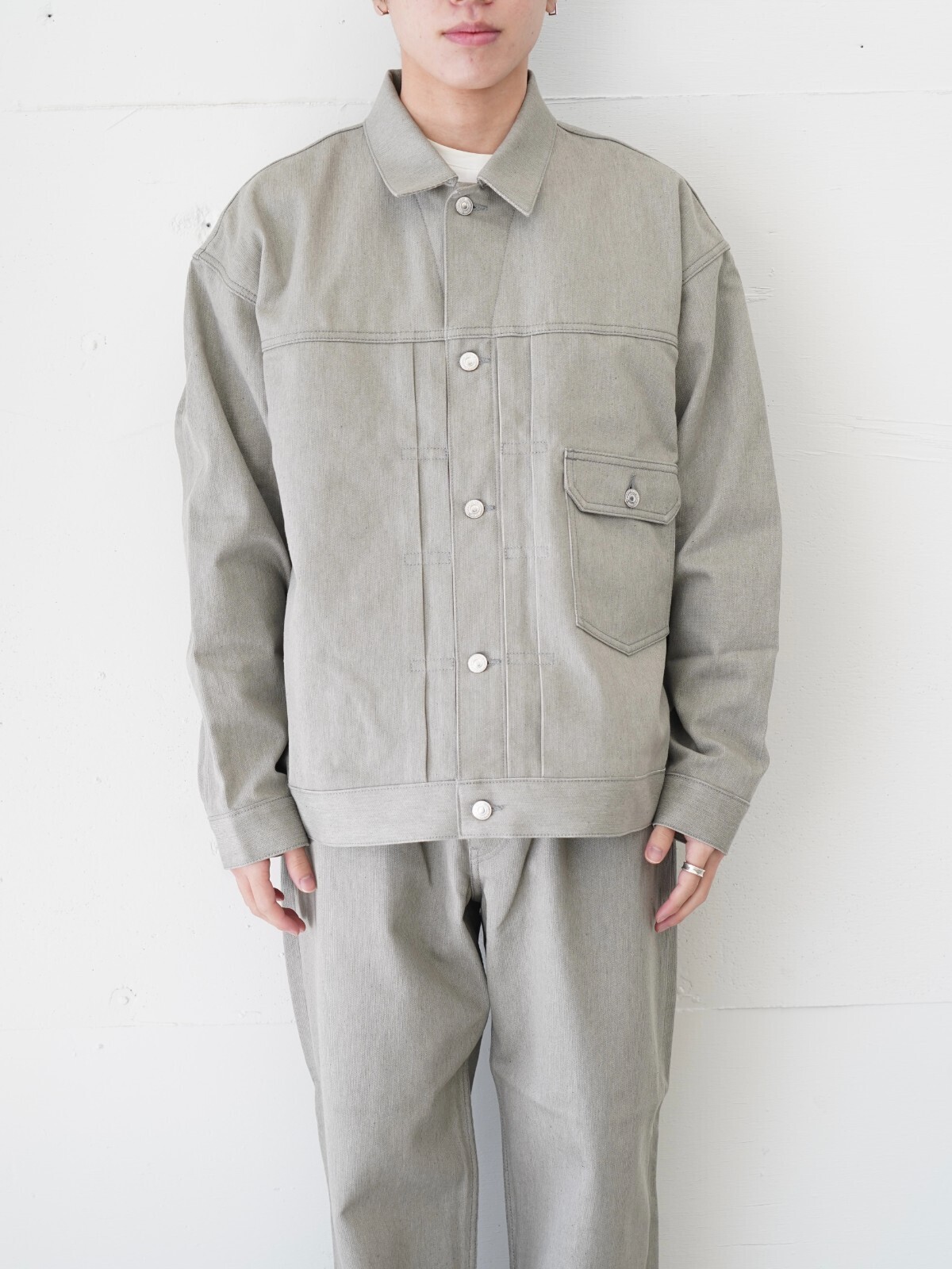 SEVEN BY SEVEN MENS 1st TYPE COTTON PIQUE JACKET - Unstained organic cotton - IMAGE1