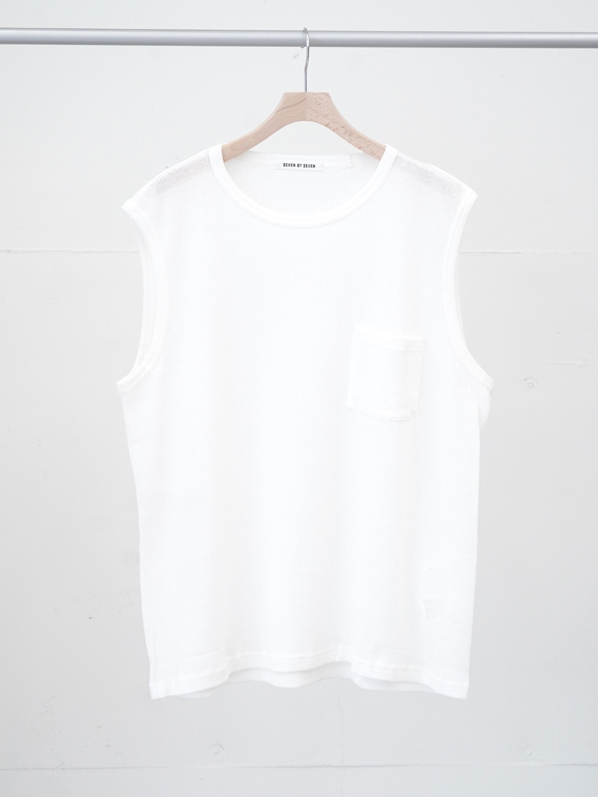 SEVEN BY SEVEN 남성 WRAP AROUND SLEEVELESS TEE - Recycle supima waffle - 이미지10
