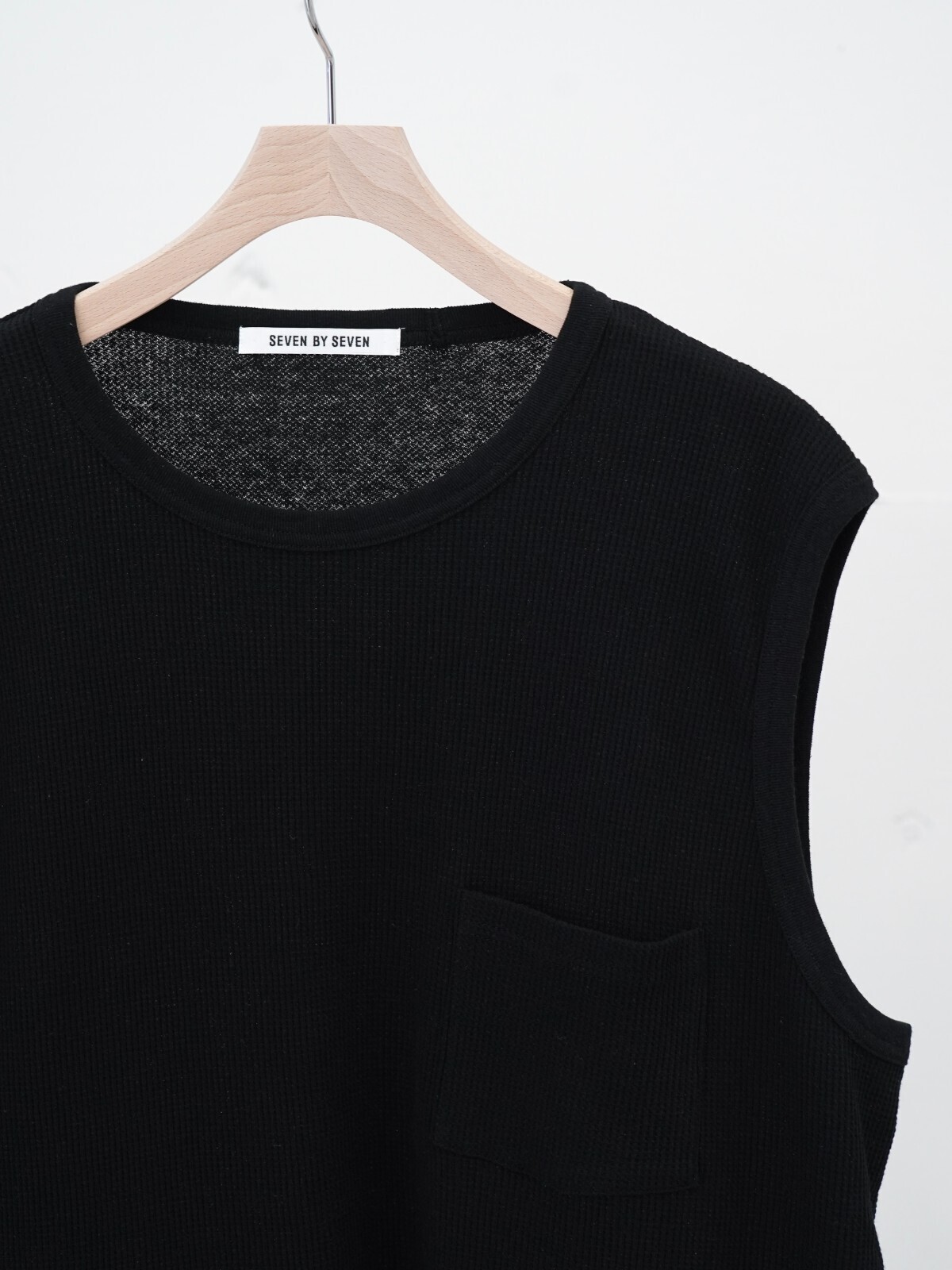 SEVEN BY SEVEN 남성 WRAP AROUND SLEEVELESS TEE - Recycle supima waffle - 이미지6