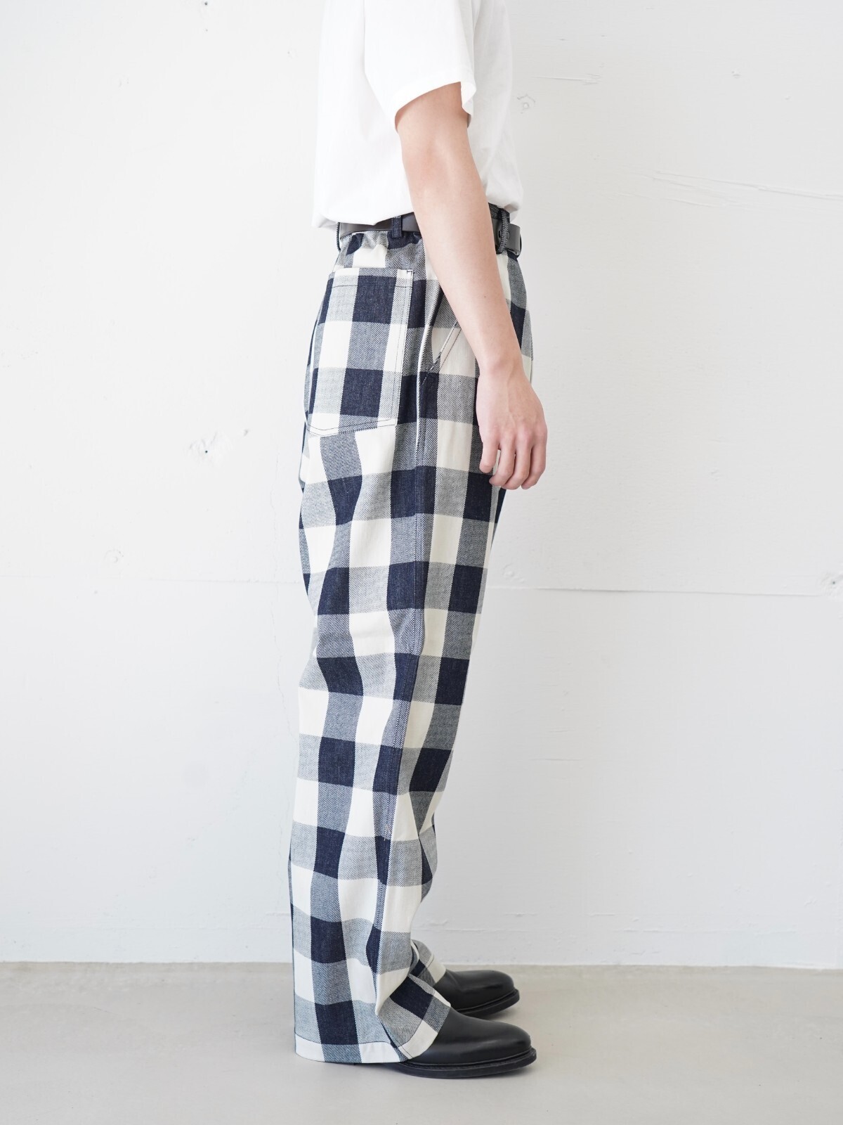 SEVEN BY SEVEN MENS BUFFALO CHECK EASY TROUSERS IMAGE2