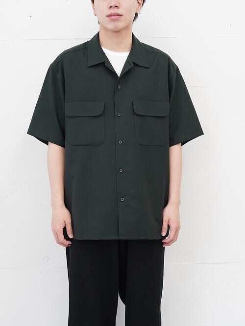 FLAT COLLAR SHIRTS S/S - Soft strech Double dobby cloth -｜SEVEN BY SEVEN 男士