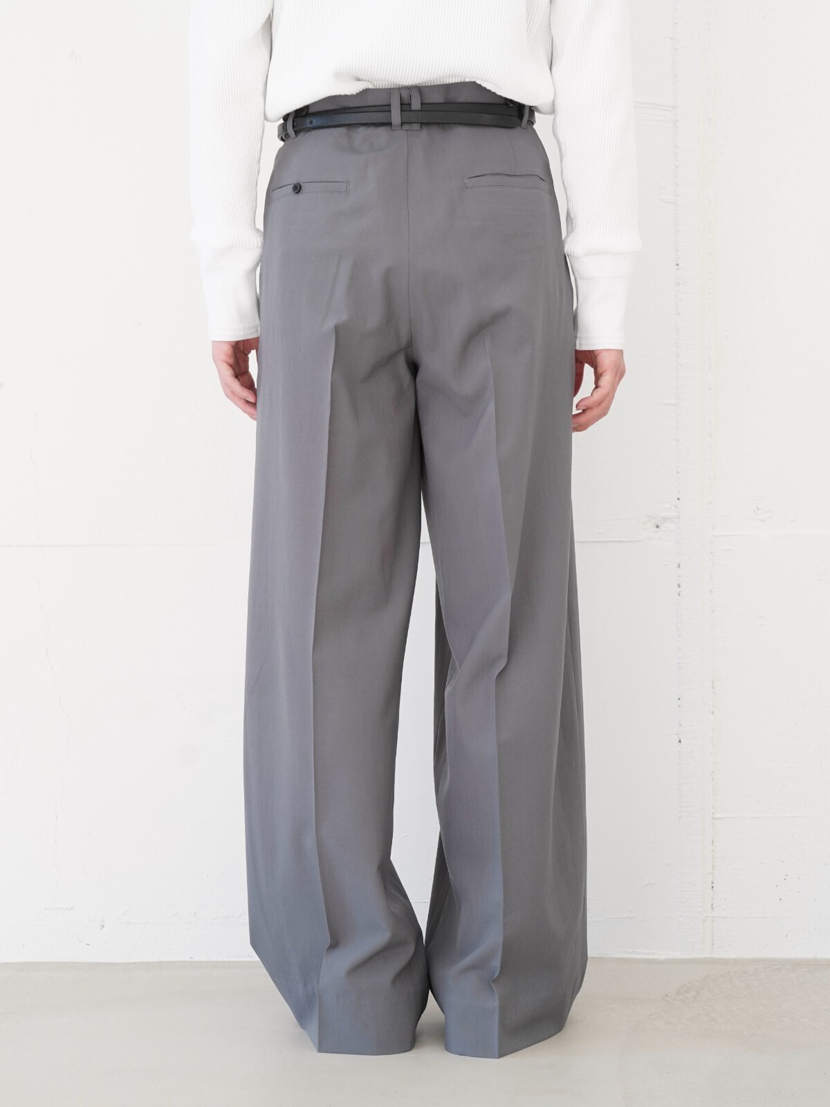 YOKE 男士 WOOL TROPICAL 3PLEATED WIDE-LEG TROUSERS 圖片23