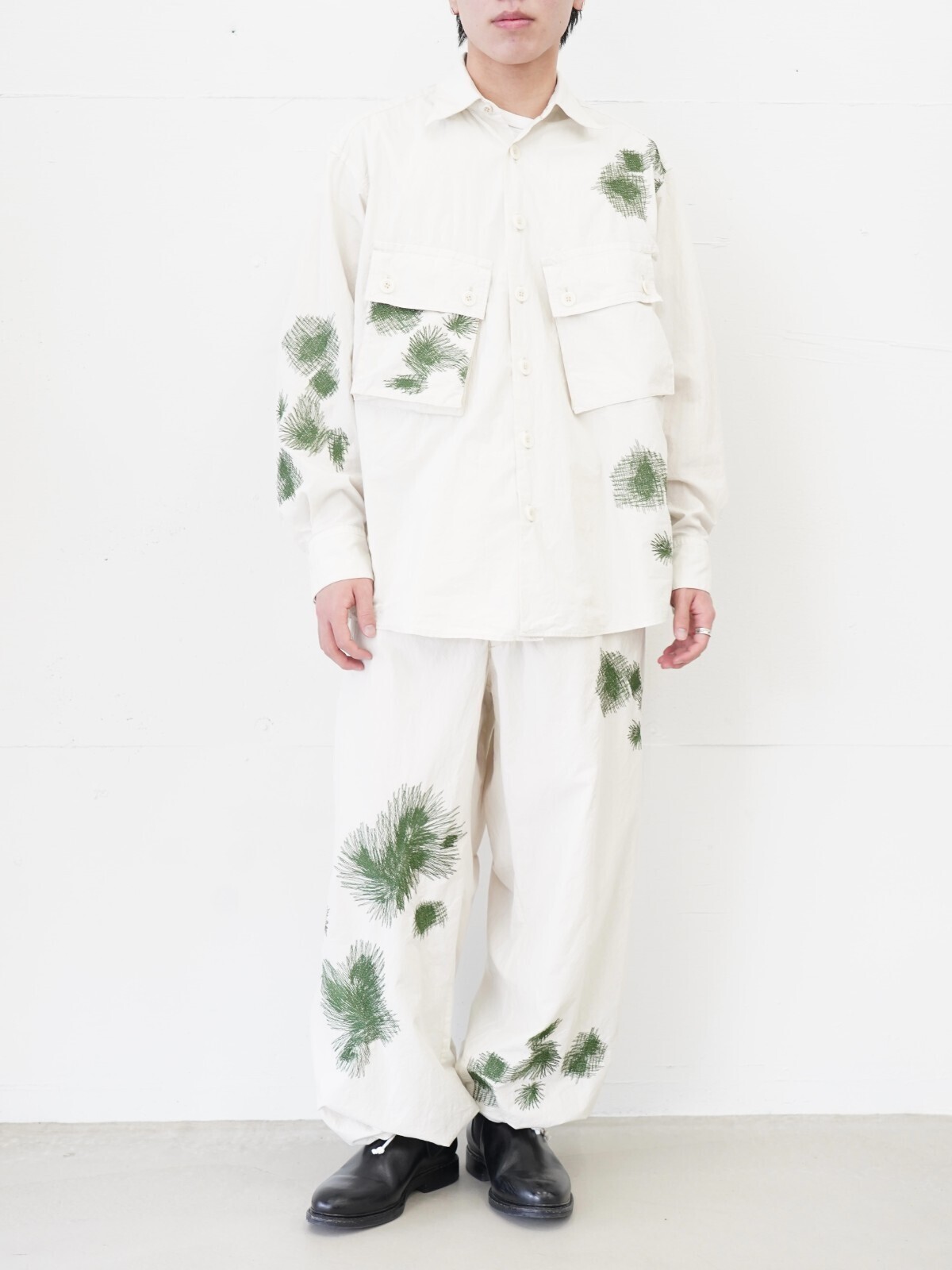 ヨーク メンズ エンブロイダリーユーティリティシャツ 画像4