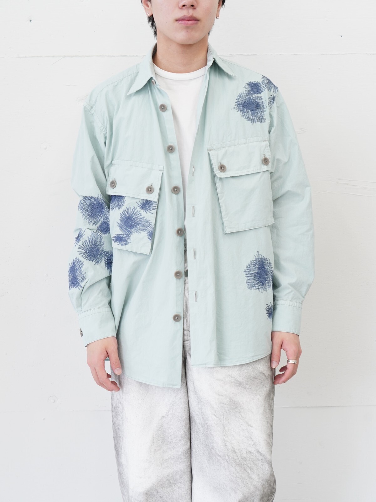 ヨーク メンズ エンブロイダリーユーティリティシャツ 画像35