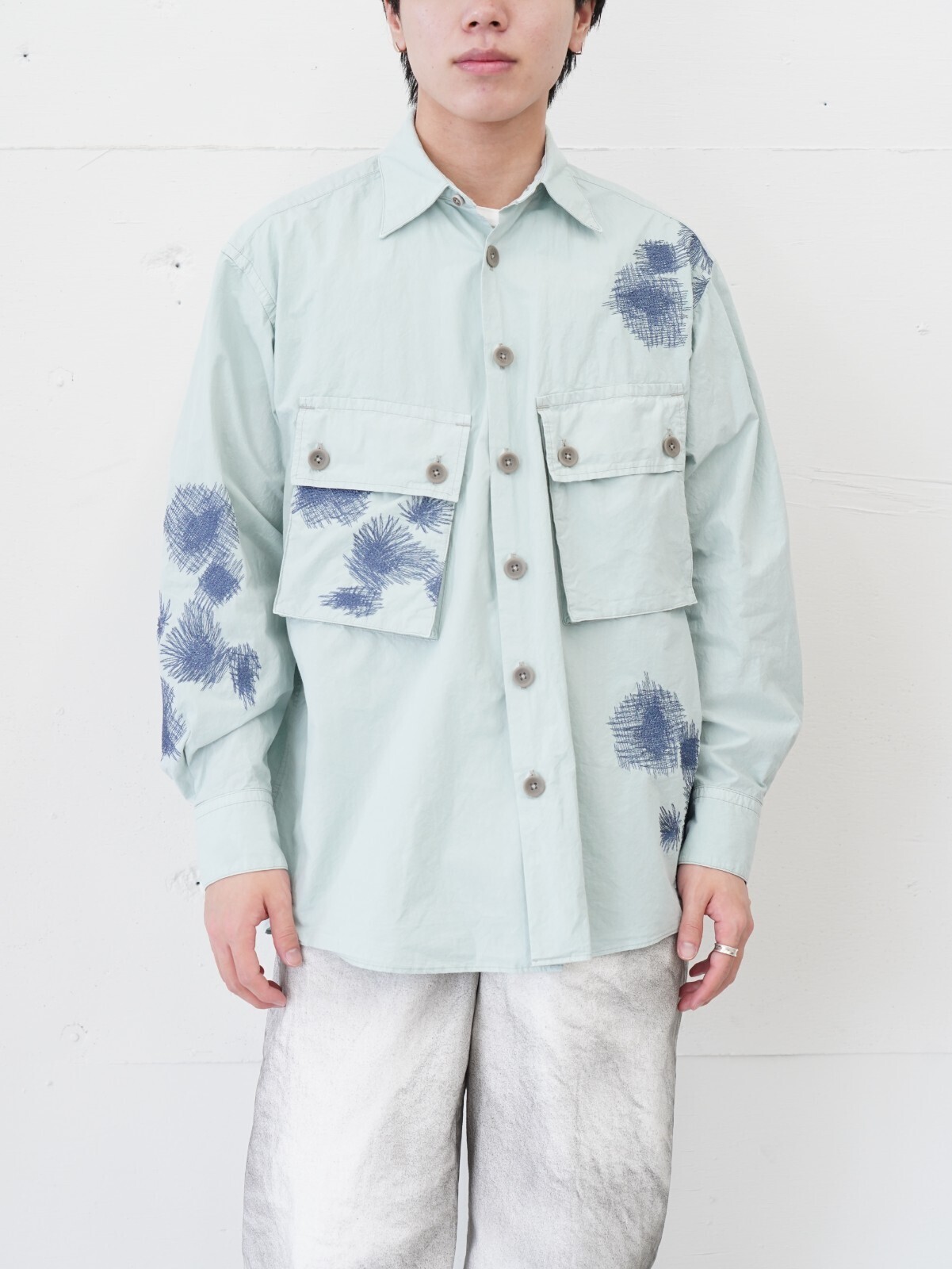 ヨーク メンズ エンブロイダリーユーティリティシャツ 画像32