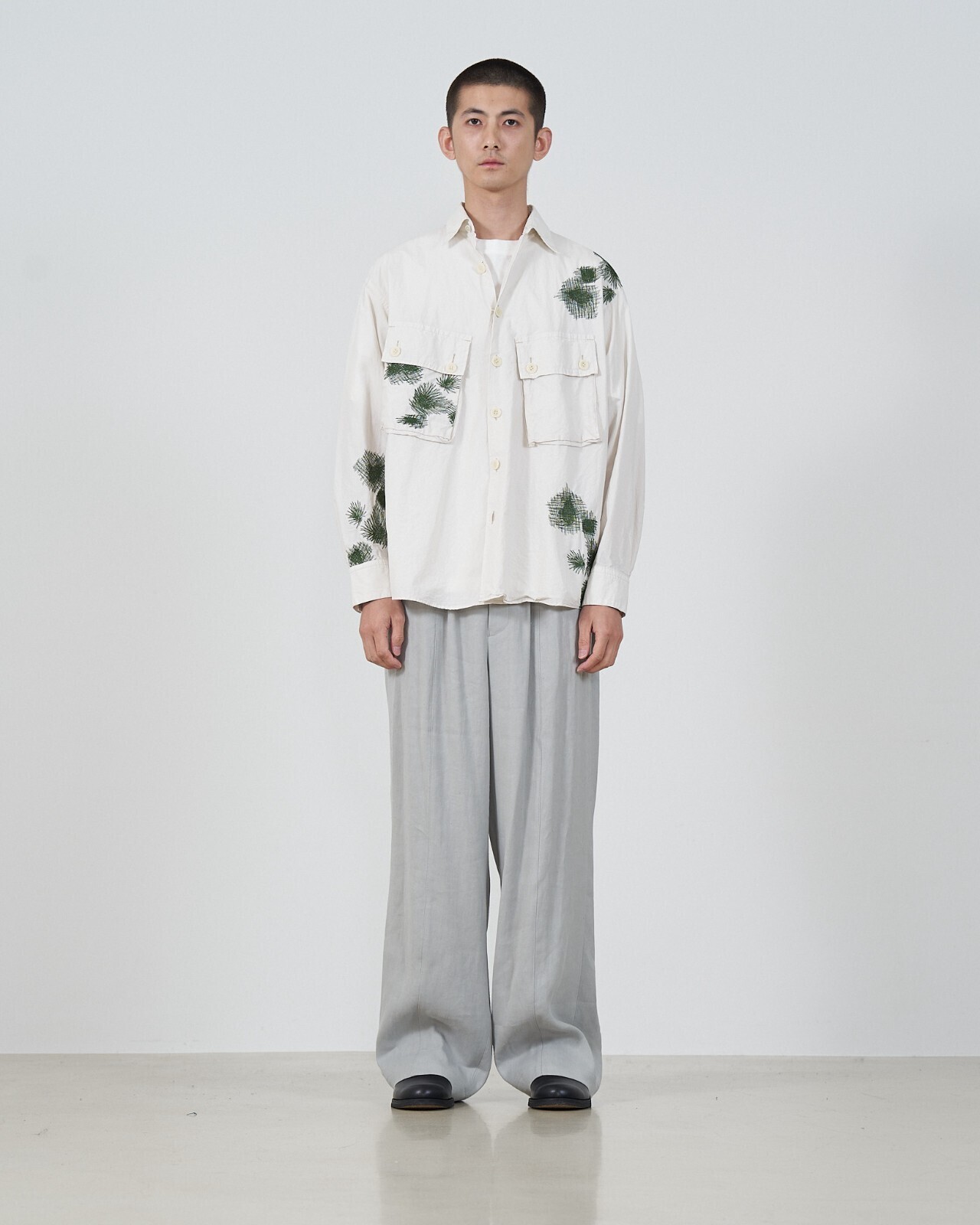 ヨーク メンズ エンブロイダリーユーティリティシャツ 画像14