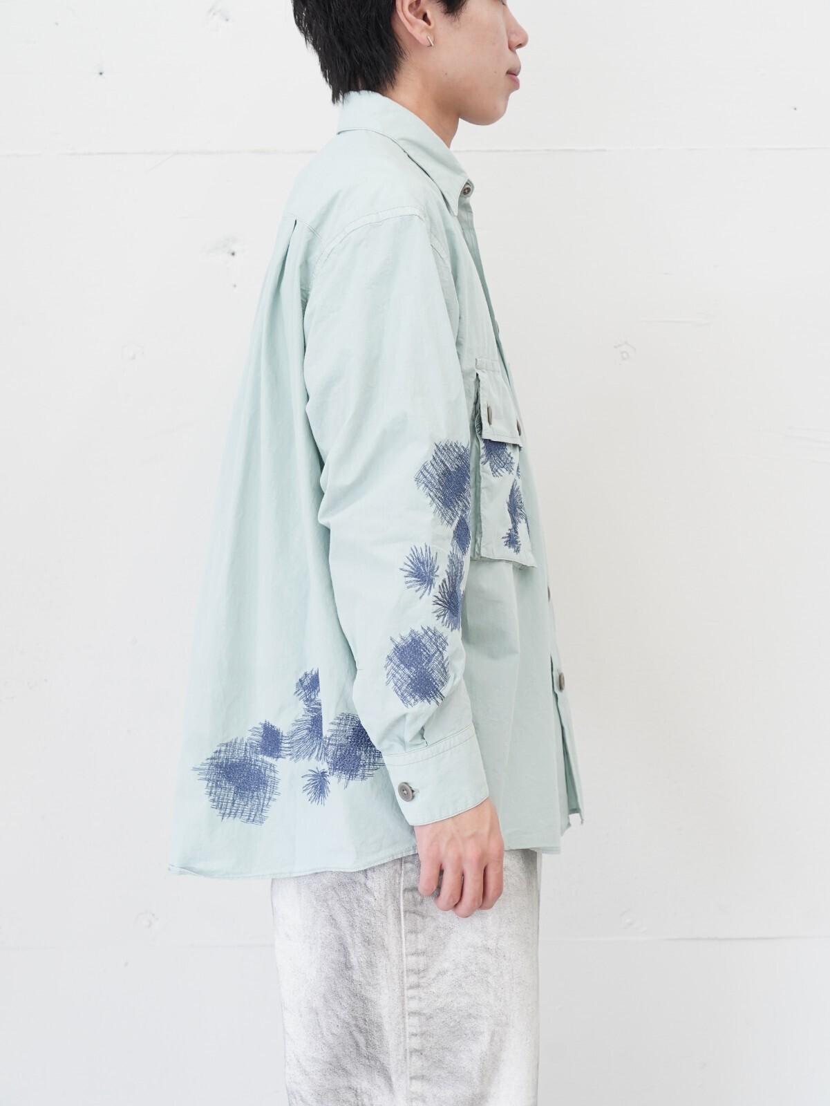 ヨーク メンズ エンブロイダリーユーティリティシャツ 画像33