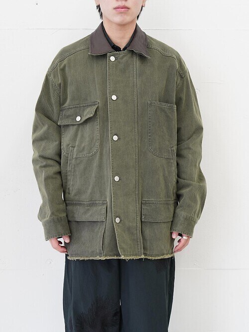 COTTON CUT-OFF COVERALL JACKET｜YOKE MENS
