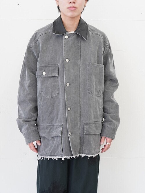 COTTON CUT-OFF COVERALL JACKET｜YOKE MENS