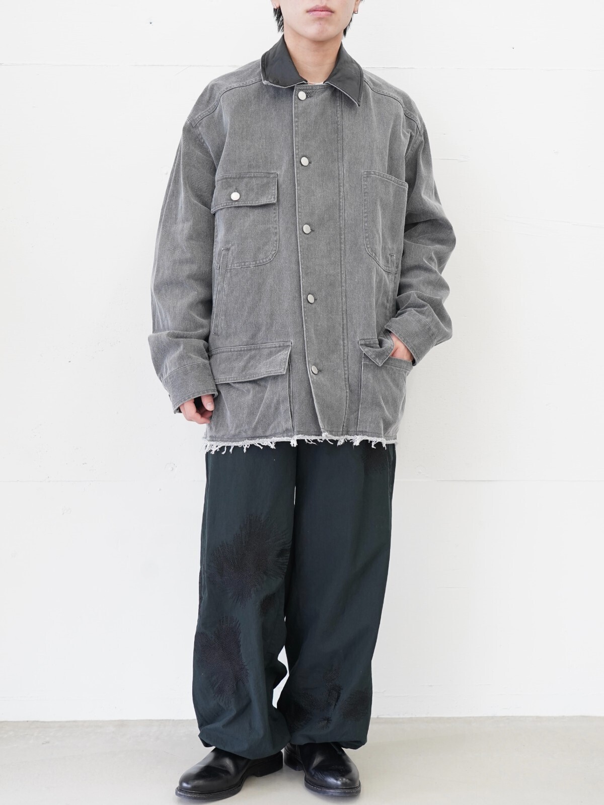 90s J.CREW コットン カバーオール ジャケット L ビッグサイズ