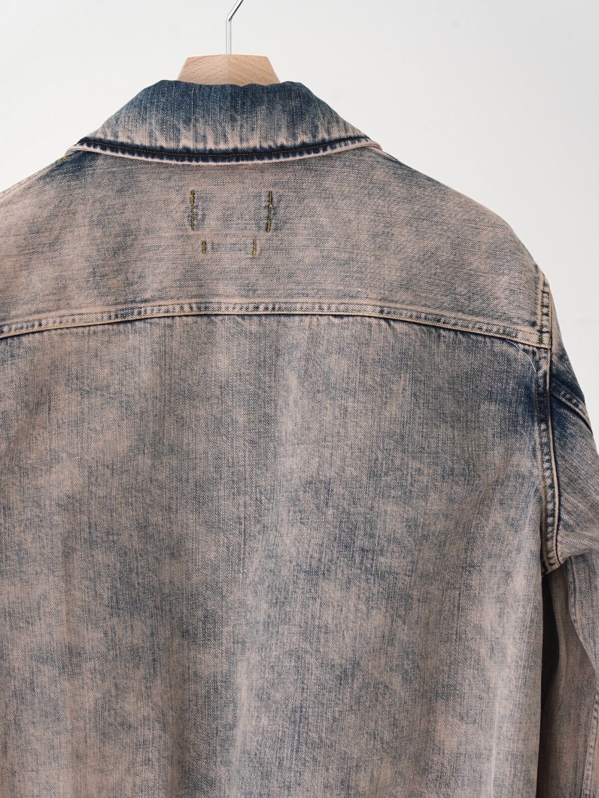 YOKE 女士 & 男士 BLEACHE&OVER DYE DENIM FRONT ZIP BLOUSON 图片8