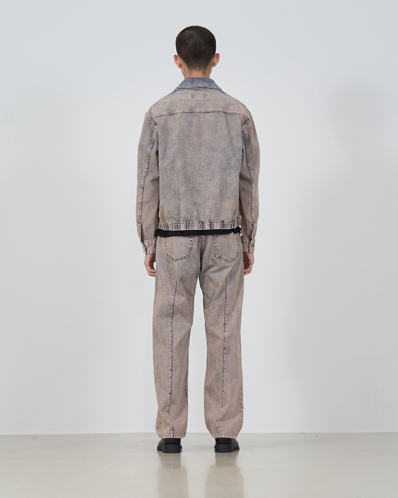 YOKE 女士 & 男士 BLEACHE&OVER DYE DENIM WIDE STRAIGHT 5P PANTS 图片4