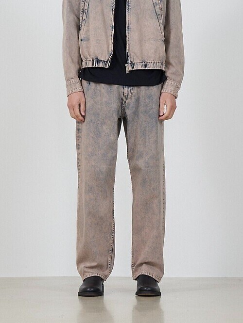 BLEACHE&OVER DYE DENIM WIDE STRAIGHT 5P PANTS｜YOKE WOMENS & MENS