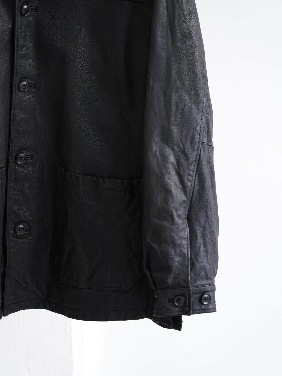 YOKE 남성 GOAT LEATHER CAR COAT 이미지7