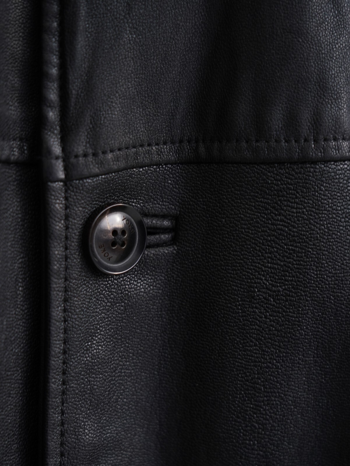 YOKE 남성 GOAT LEATHER CAR COAT 이미지9