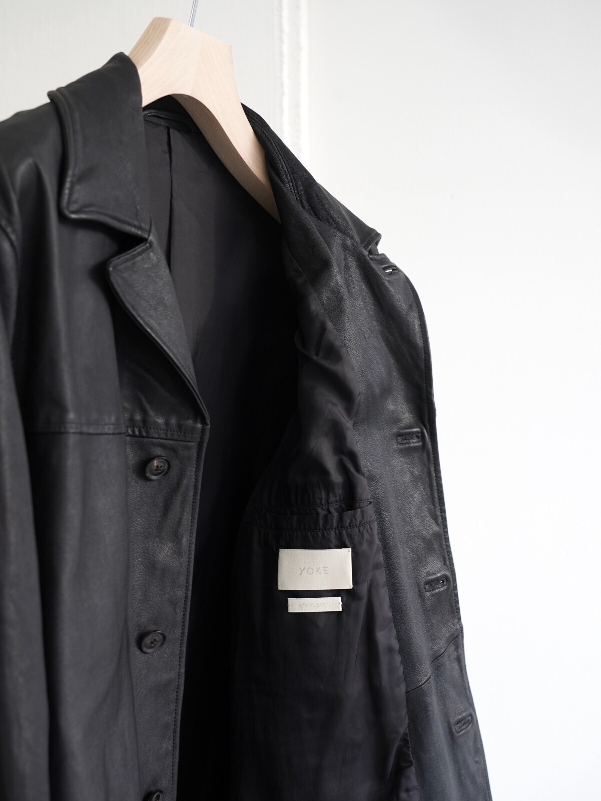 YOKE 남성 GOAT LEATHER CAR COAT 이미지10