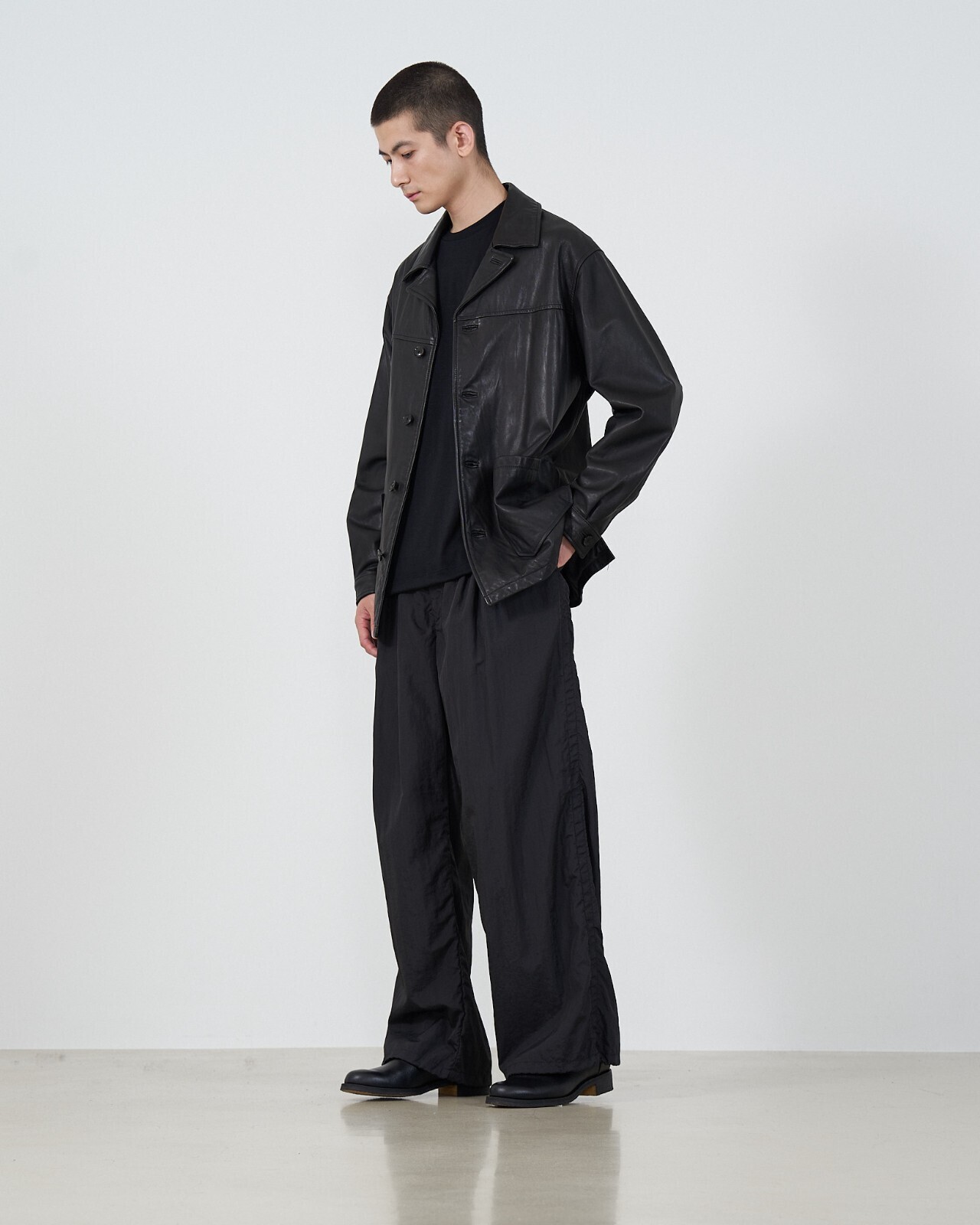 YOKE 남성 GOAT LEATHER CAR COAT 이미지12