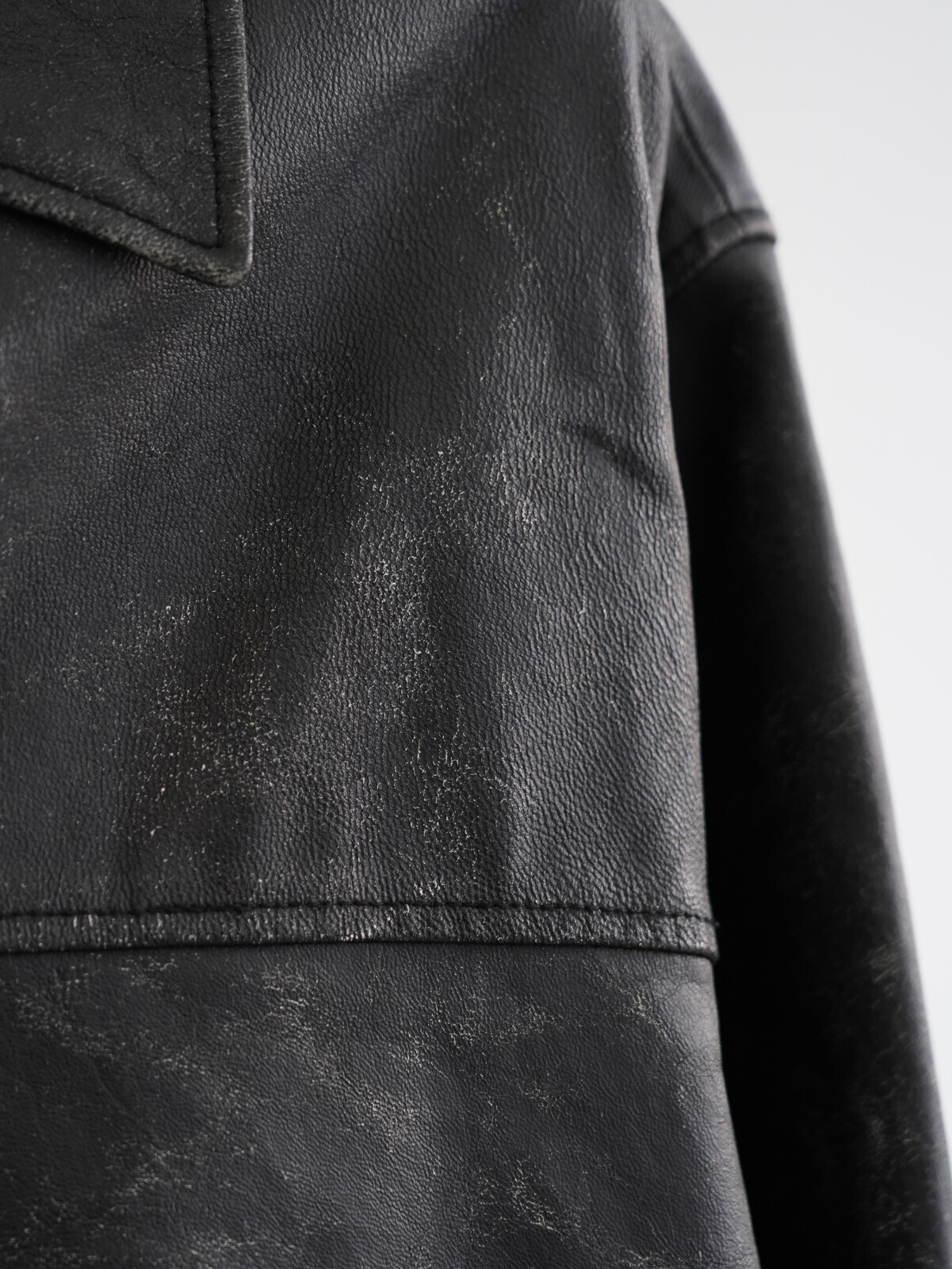 YOKE 여성 & 남성 CRACKED GOAT LEATHER CAR COAT 이미지12