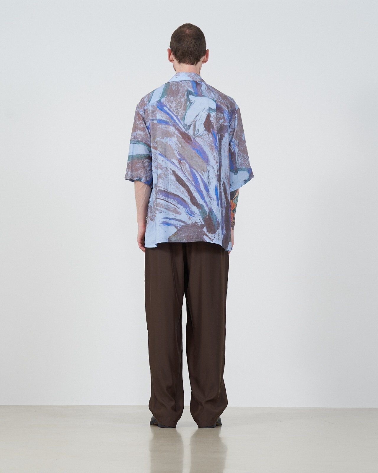 YOKE 女士 & 男士 FLOWER PRINTED OPEN COLLAR SHIRT 圖片11