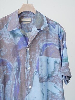 YOKE WOMENS & MENS FLOWER PRINTED OPEN COLLAR SHIRT IMAGE3