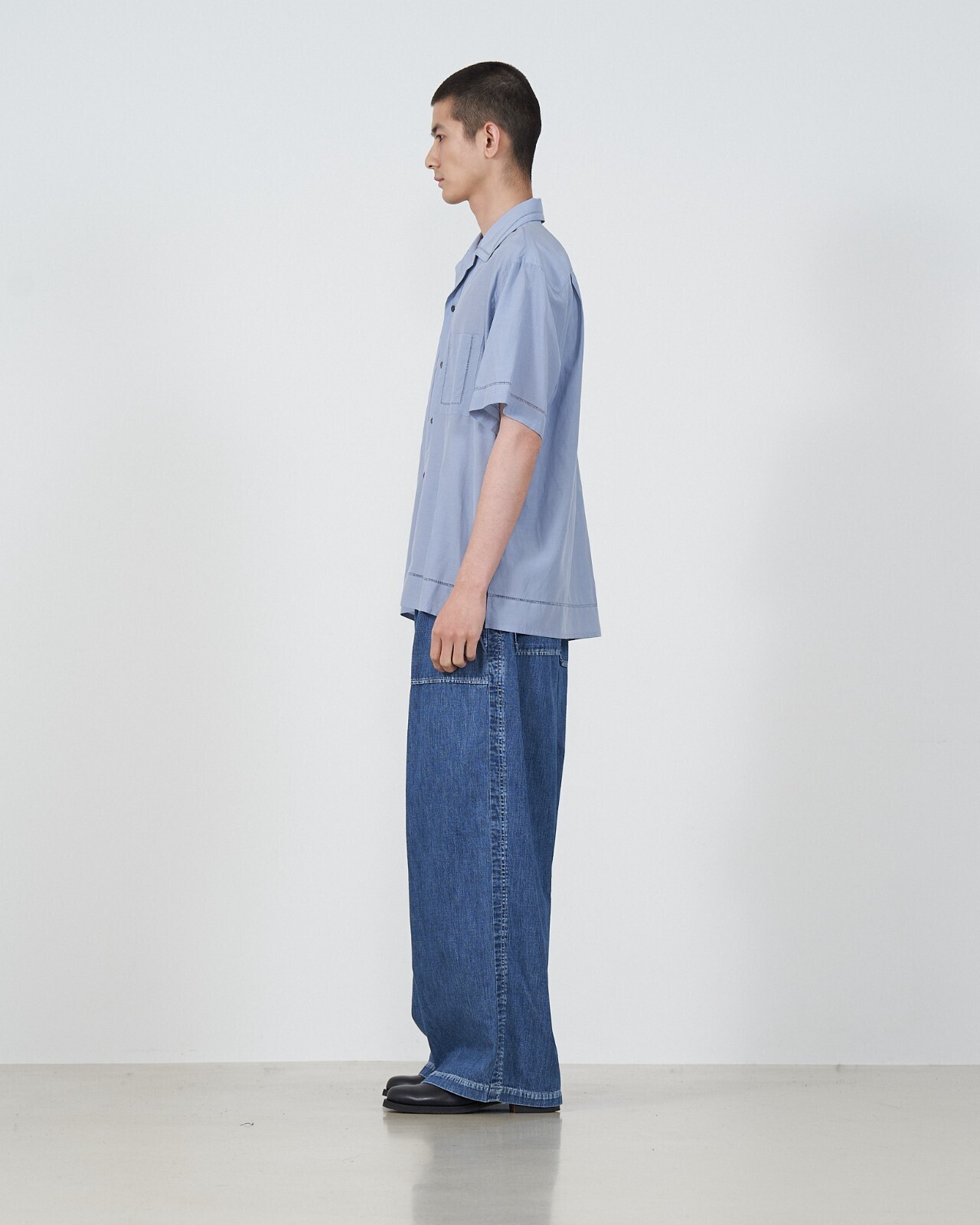 YOKE 女士 & 男士 EMBROIDERY OPEN COLLAR SHIRT 图片12