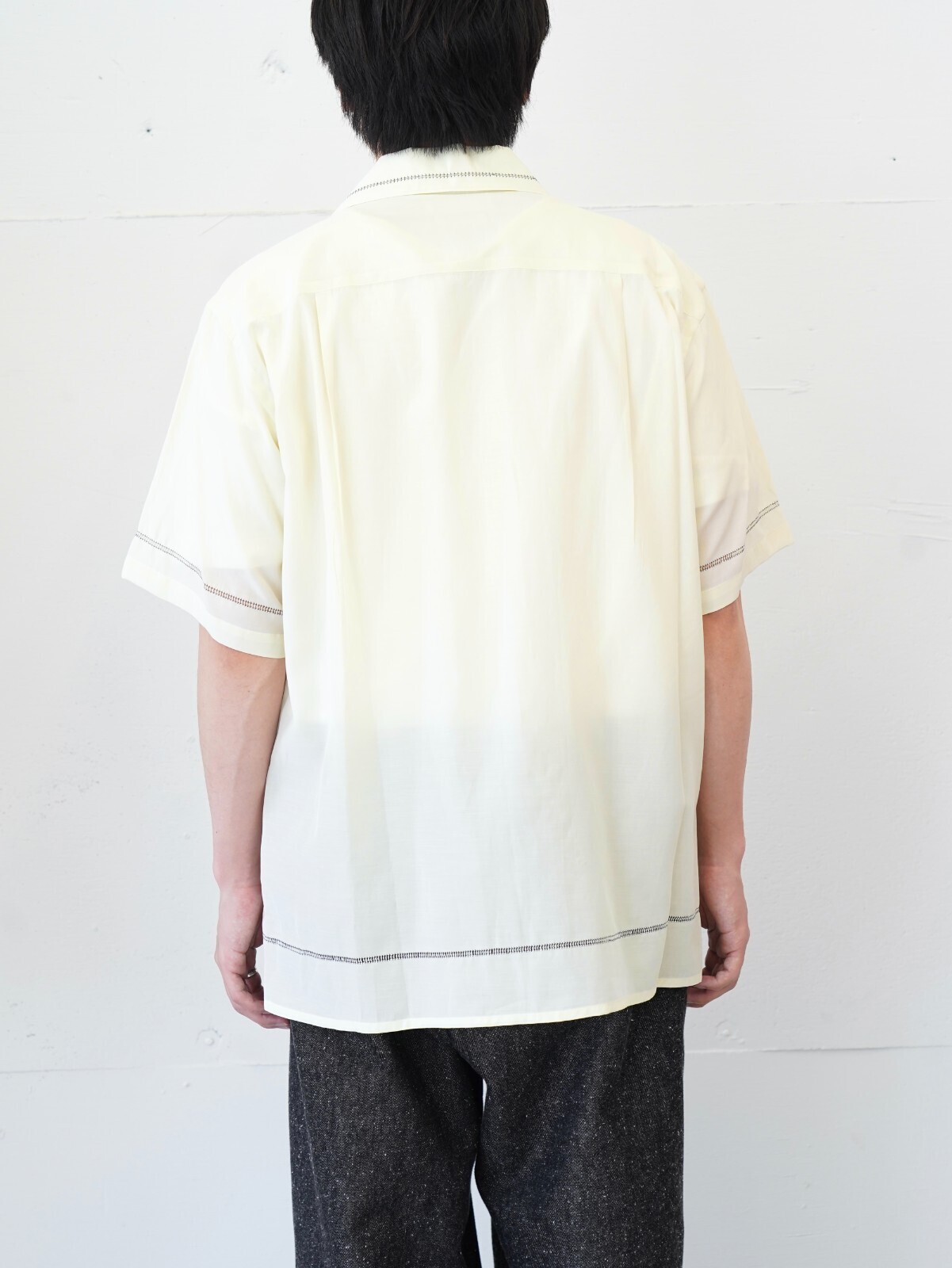 YOKE 女士 & 男士 EMBROIDERY OPEN COLLAR SHIRT 图片3