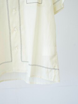 YOKE WOMENS & MENS EMBROIDERY OPEN COLLAR SHIRT IMAGE4