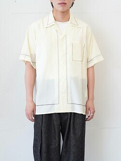 YOKE WOMENS & MENS EMBROIDERY OPEN COLLAR SHIRT IMAGE6