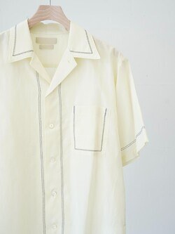 YOKE WOMENS & MENS EMBROIDERY OPEN COLLAR SHIRT IMAGE3