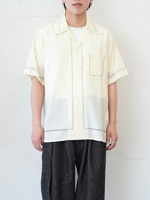 EMBROIDERY OPEN COLLAR SHIRT｜YOKE WOMENS & MENS