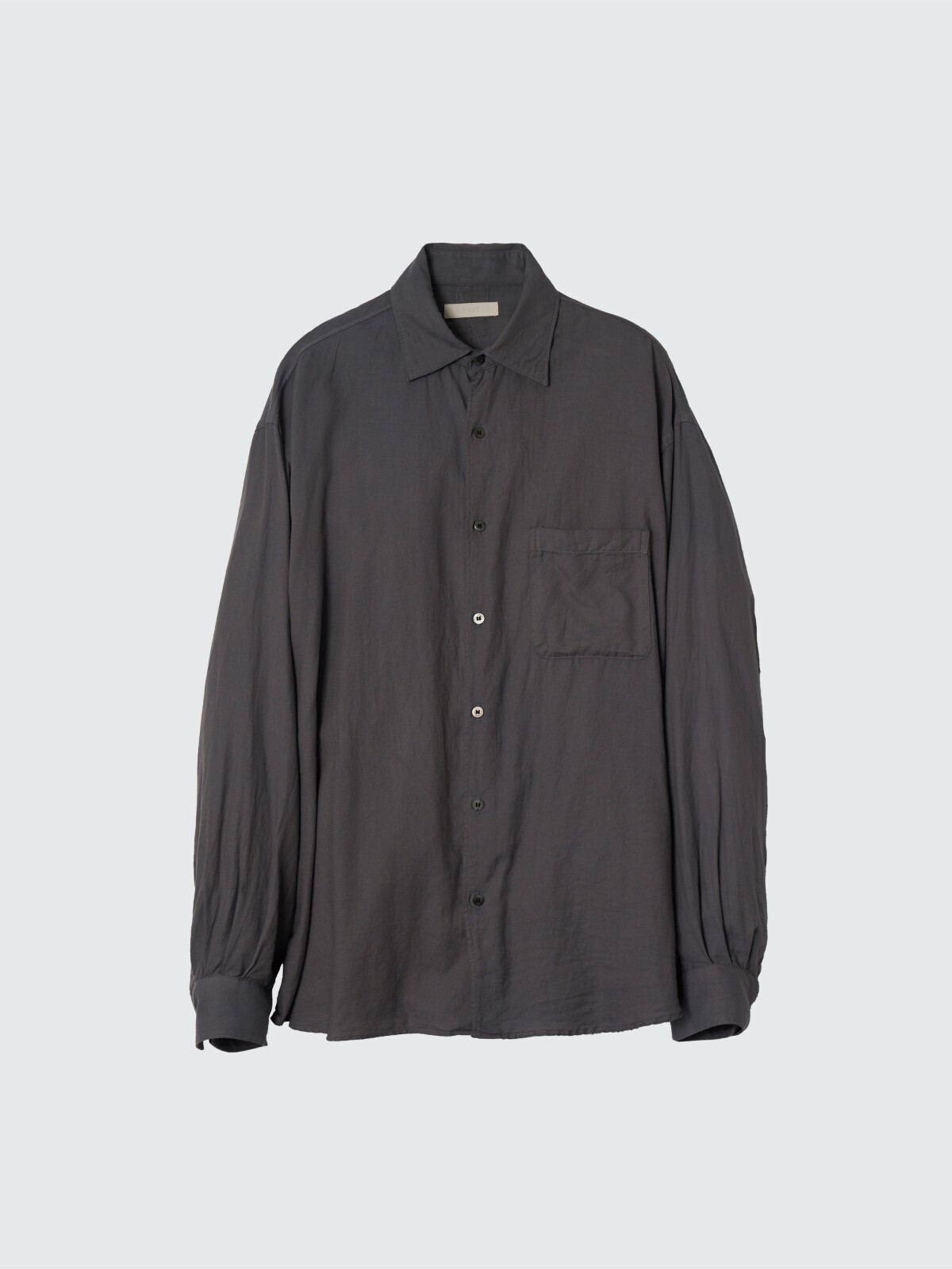 YOKE MENS GARMENT DYED COTTON SILK TWILL SHIRT IMAGE13