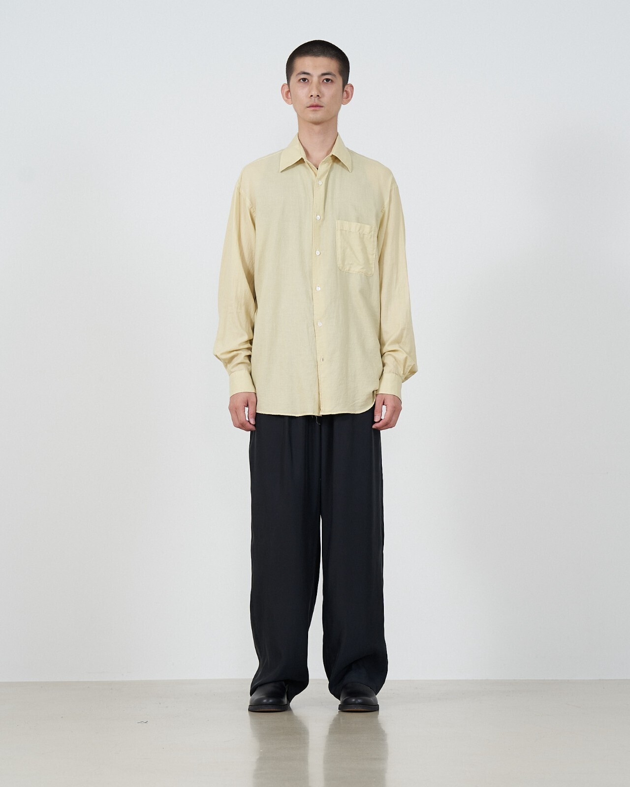 GARMENT DYED COTTON SILK TWILL SHIRT - YOKE WOMENS & MENS