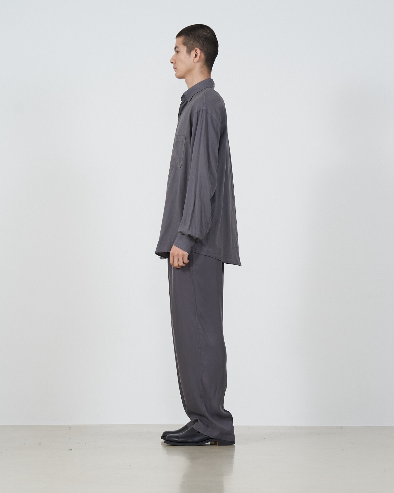 YOKE 女士 & 男士 GARMENT DYED COTTON SILK TWILL SHIRT 图片23
