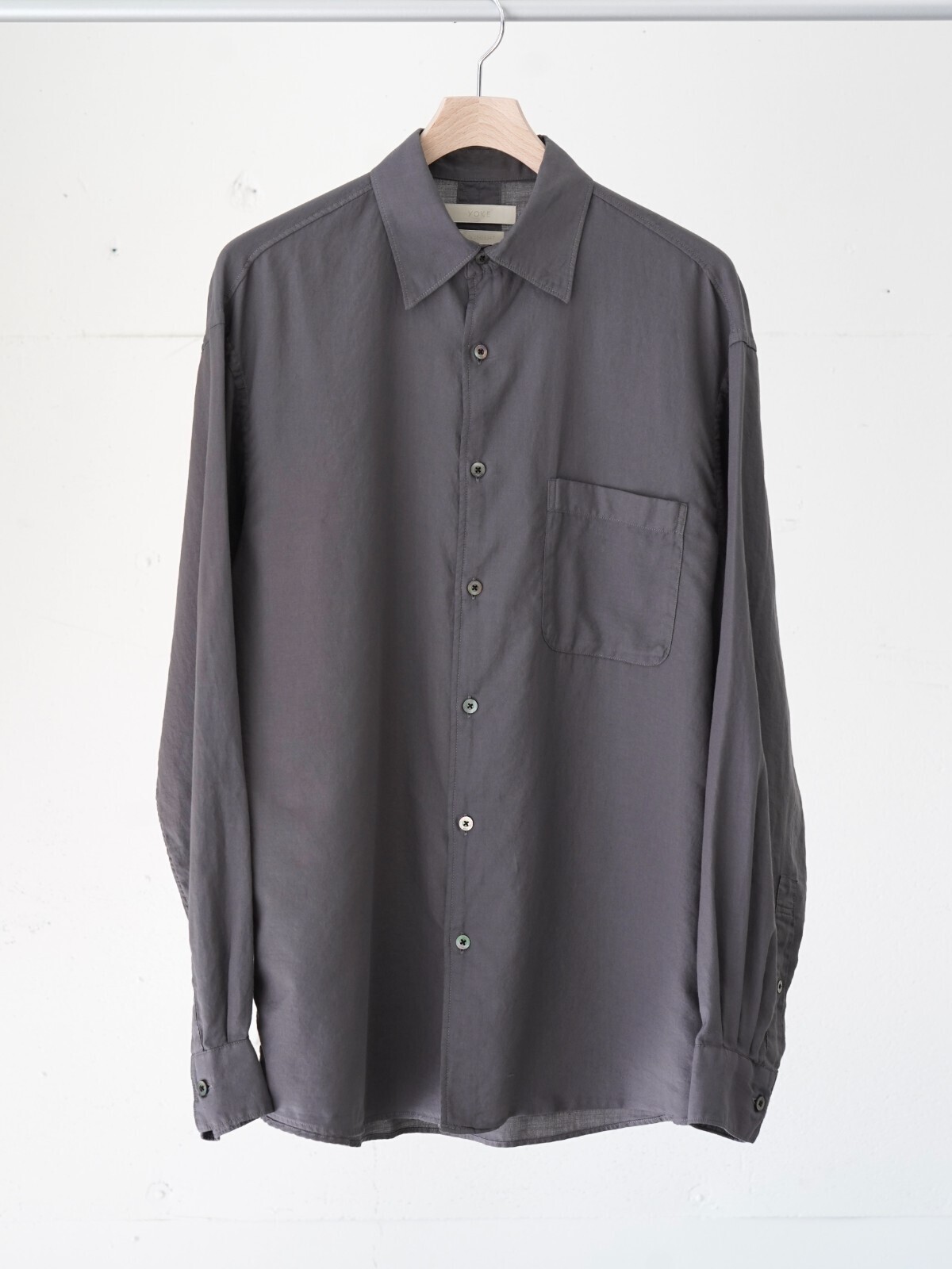 YOKE 女士 & 男士 GARMENT DYED COTTON SILK TWILL SHIRT 图片15