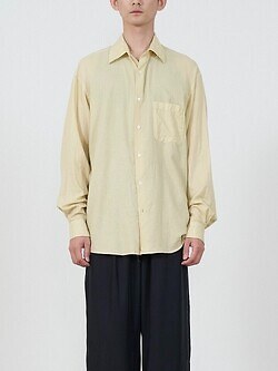 YOKE WOMENS & MENS GARMENT DYED COTTON SILK TWILL SHIRT IMAGE1