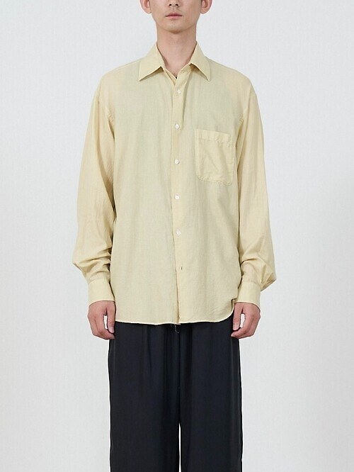 GARMENT DYED COTTON SILK TWILL SHIRT｜YOKE WOMENS & MENS