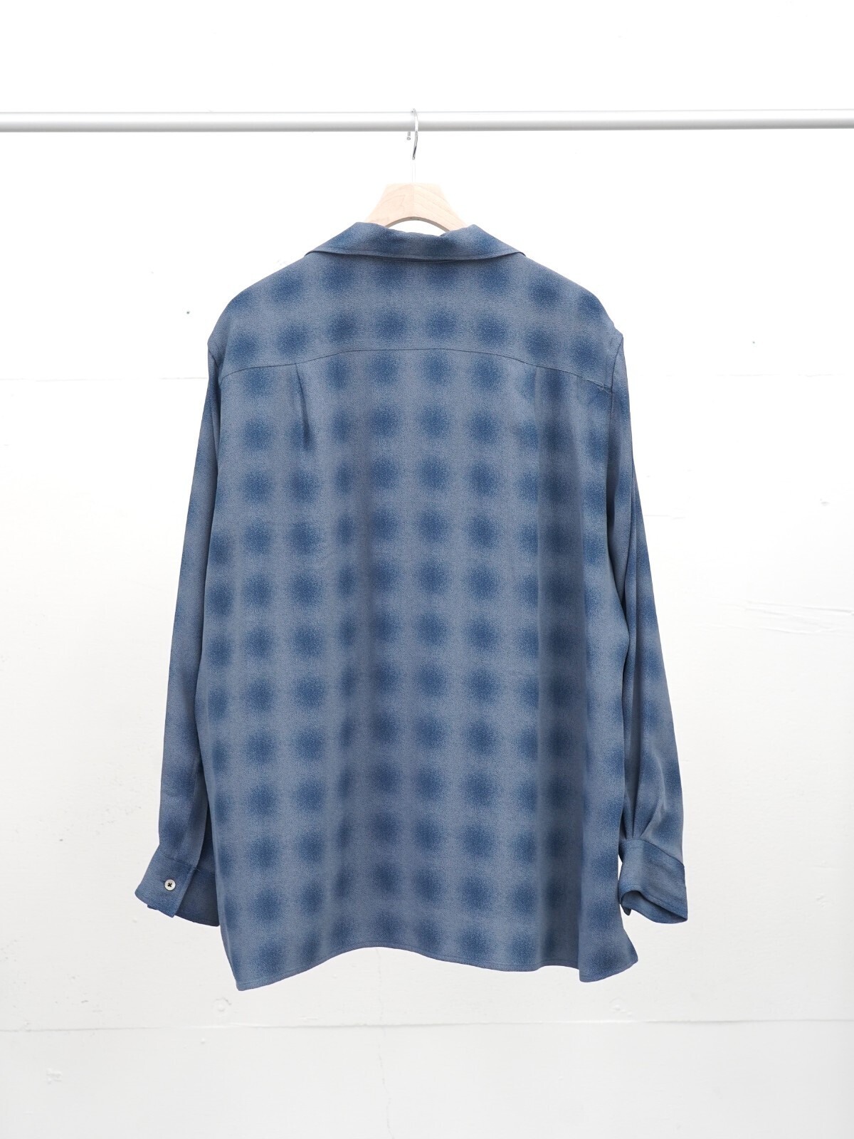 YOKE 女士 & 男士 BLURRED OMBRE PLAID OPEN COLLAR SHIRT 圖片17