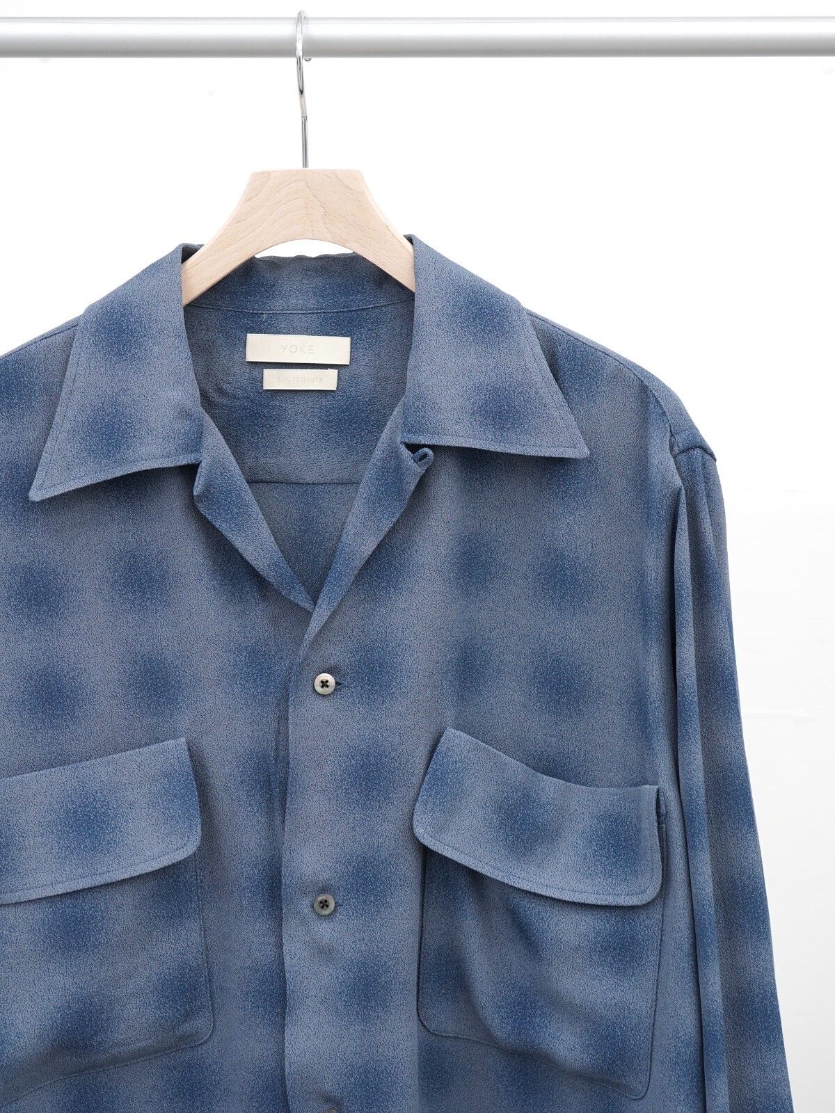 YOKE 女士 & 男士 BLURRED OMBRE PLAID OPEN COLLAR SHIRT 圖片18