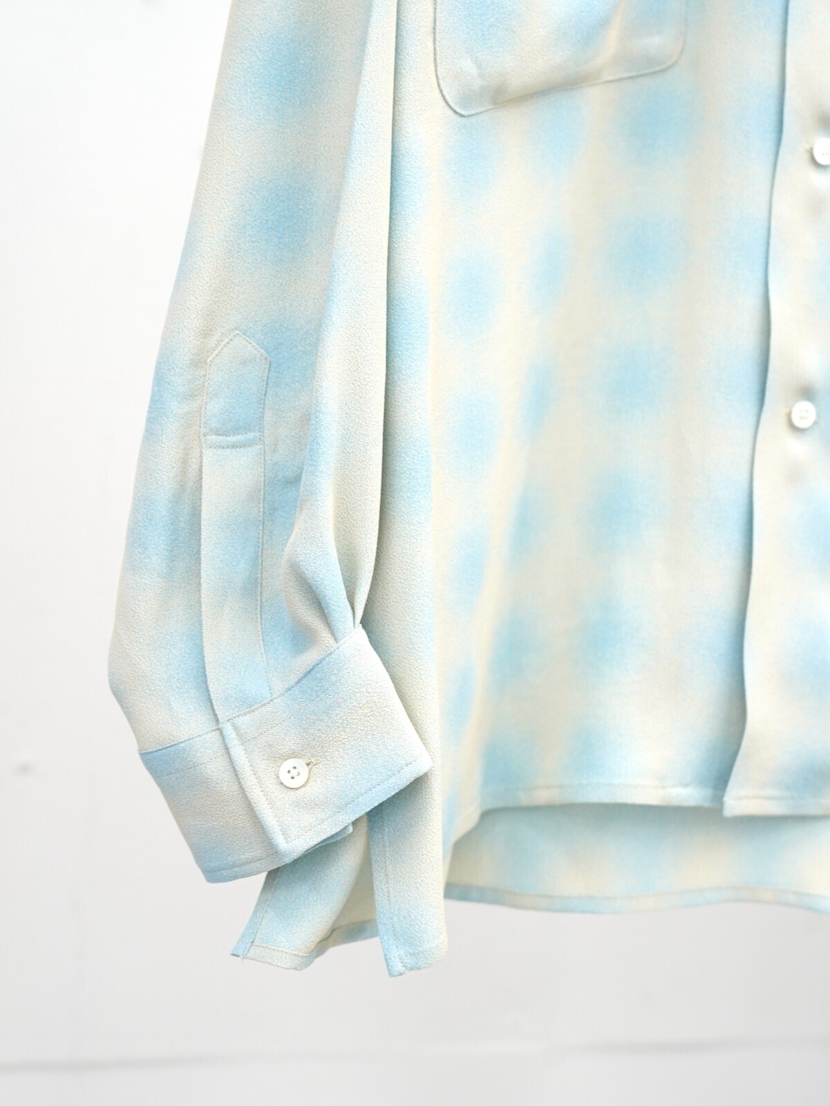 YOKE 女士 & 男士 BLURRED OMBRE PLAID OPEN COLLAR SHIRT 圖片8