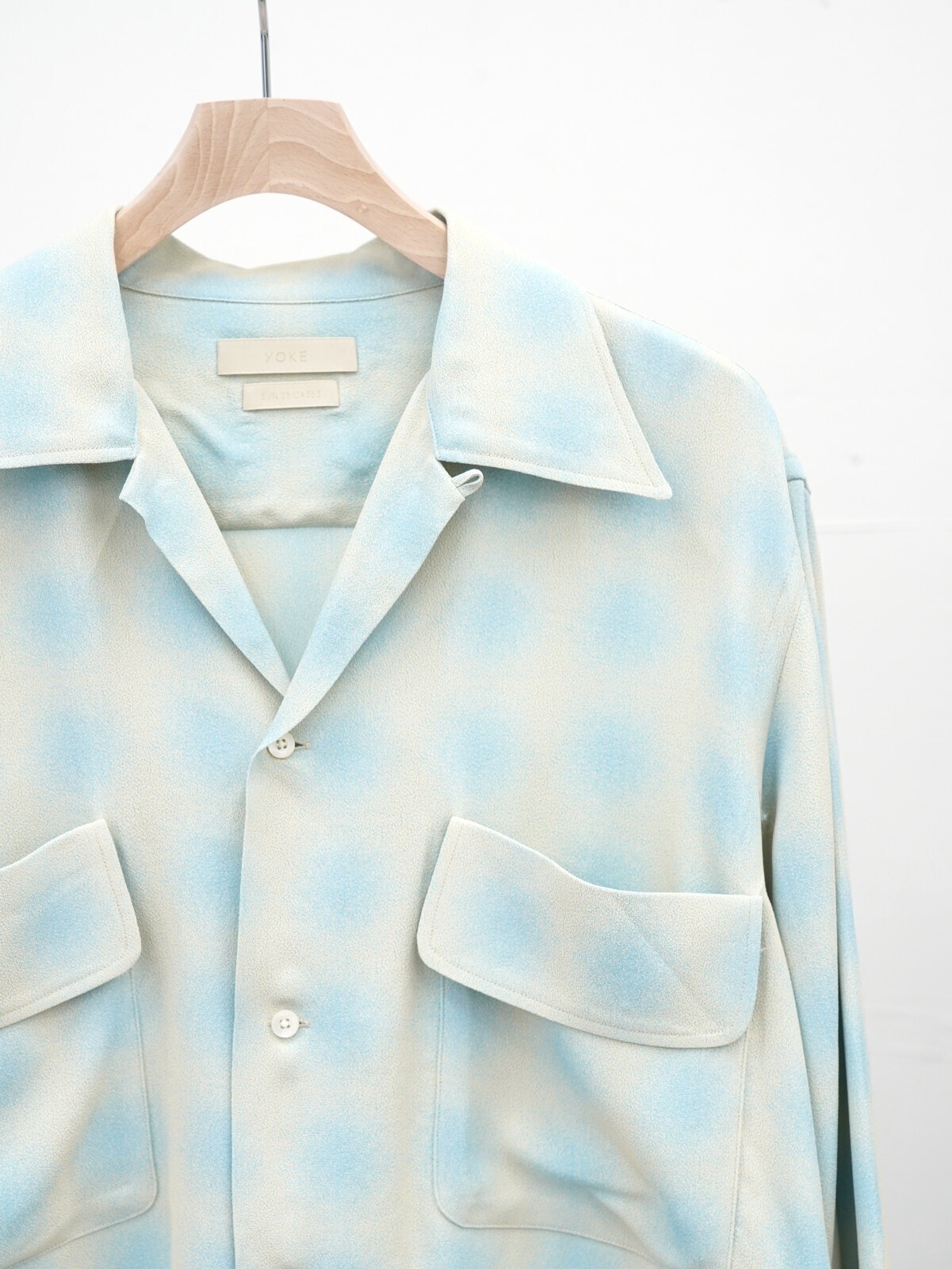 YOKE 女士 & 男士 BLURRED OMBRE PLAID OPEN COLLAR SHIRT 圖片7