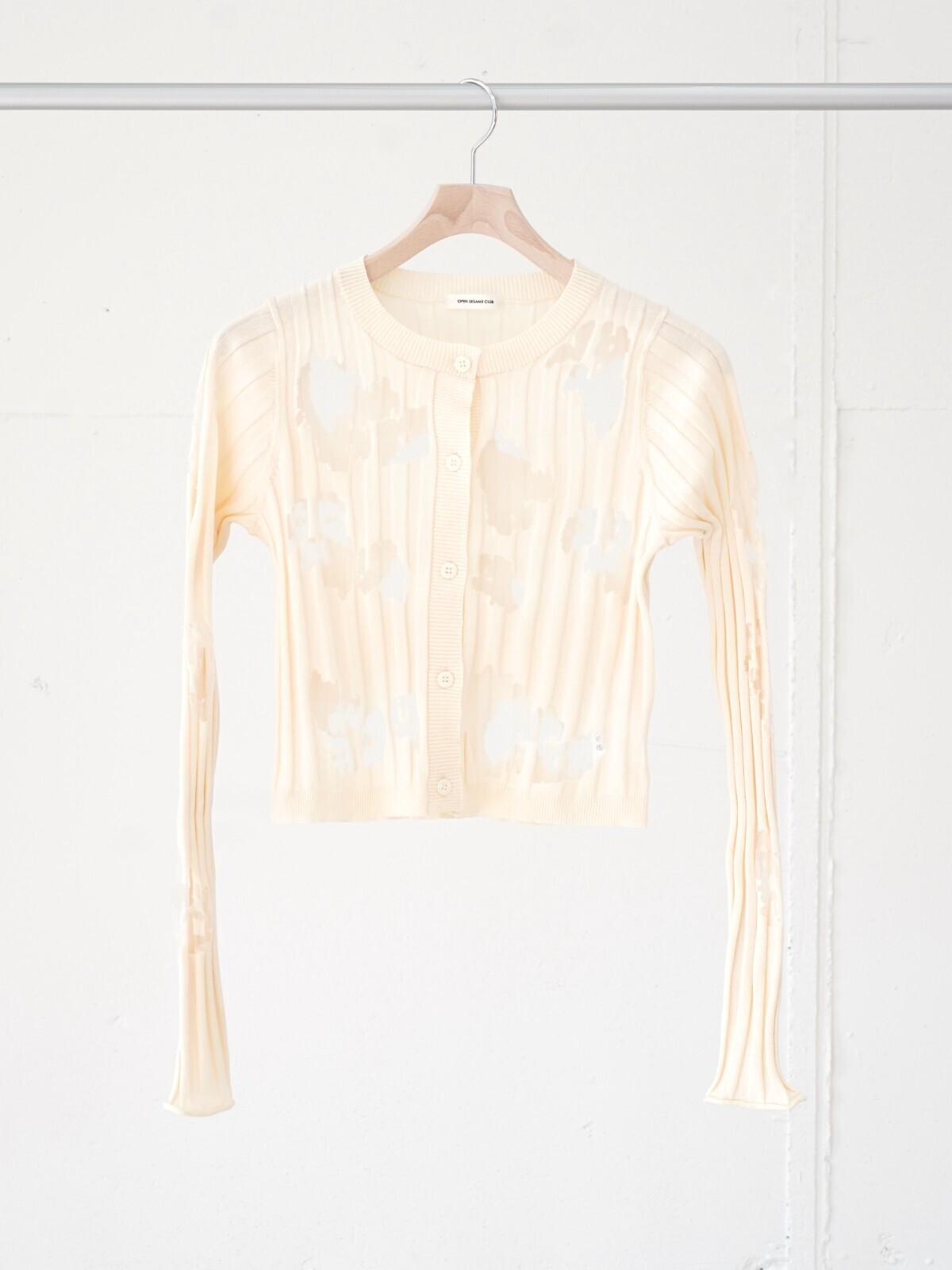オープン セサミ クラブ レディース シアーリップドガーディガン 画像13