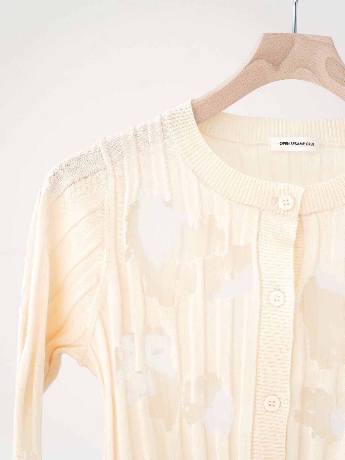 オープン セサミ クラブ レディース シアーリップドガーディガン 画像15