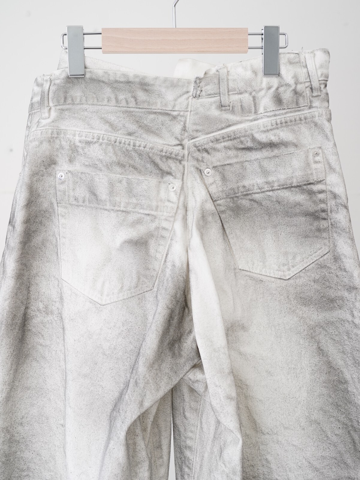 OPEN SESAME CLUB 女士 & 男士 spray dyeingasymmetry denim 图片21