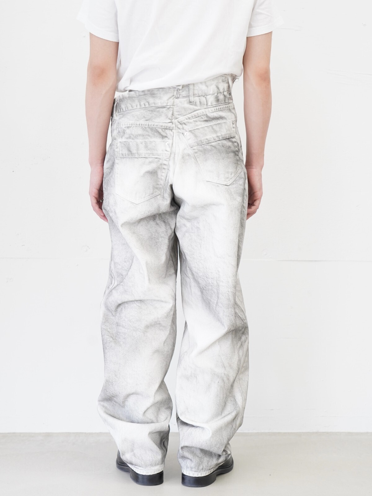 OPEN SESAME CLUB 女士 & 男士 spray dyeingasymmetry denim 图片15