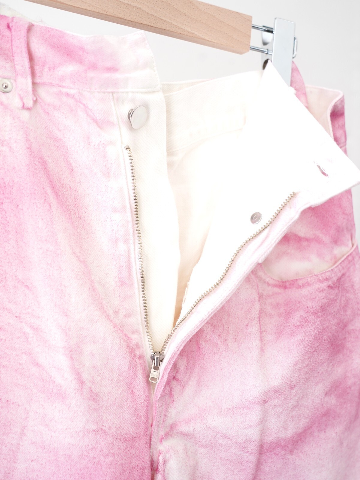 OPEN SESAME CLUB 女士 & 男士 spray dyeingasymmetry denim 图片10