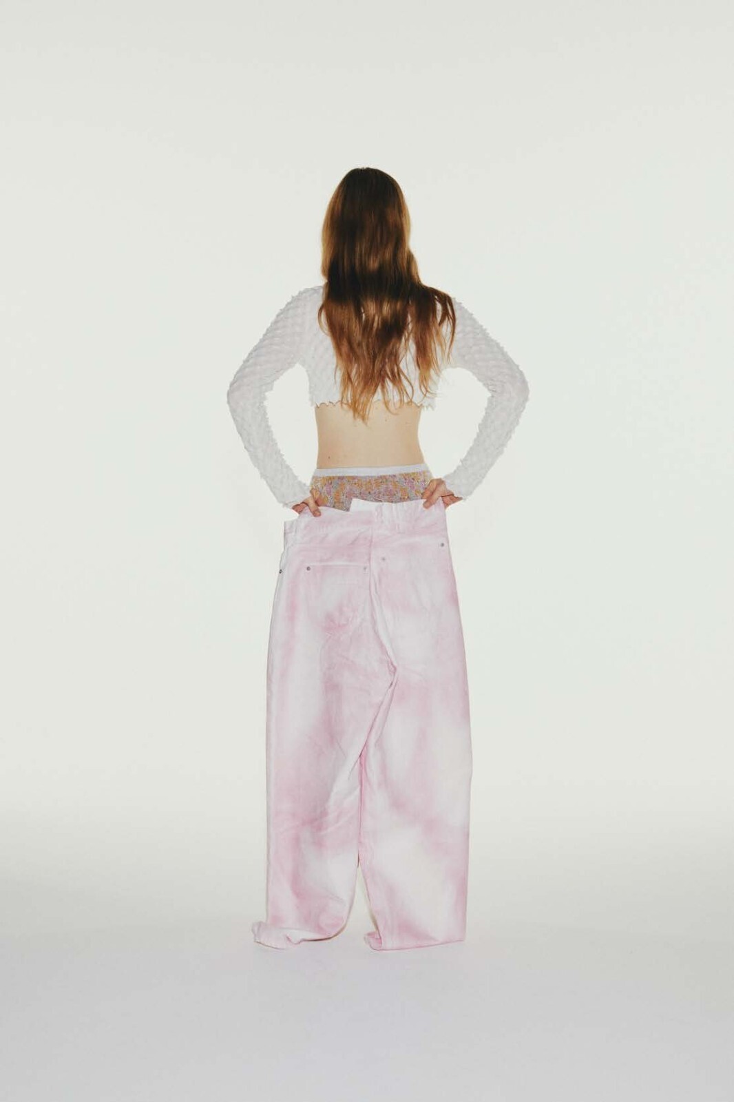 OPEN SESAME CLUB 女士 & 男士 spray dyeingasymmetry denim 图片12