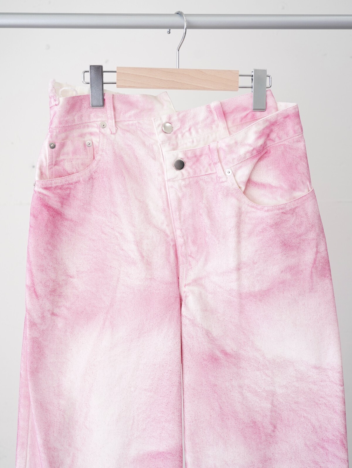 OPEN SESAME CLUB 女士 & 男士 spray dyeingasymmetry denim 图片7