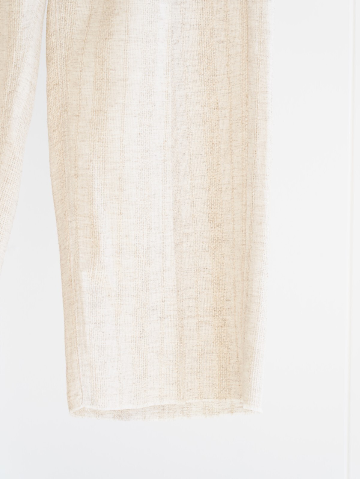 saby 男士 JACQUARD LINEN STRIPE TUCK-BAGGY - Bishu Japan - 圖片8