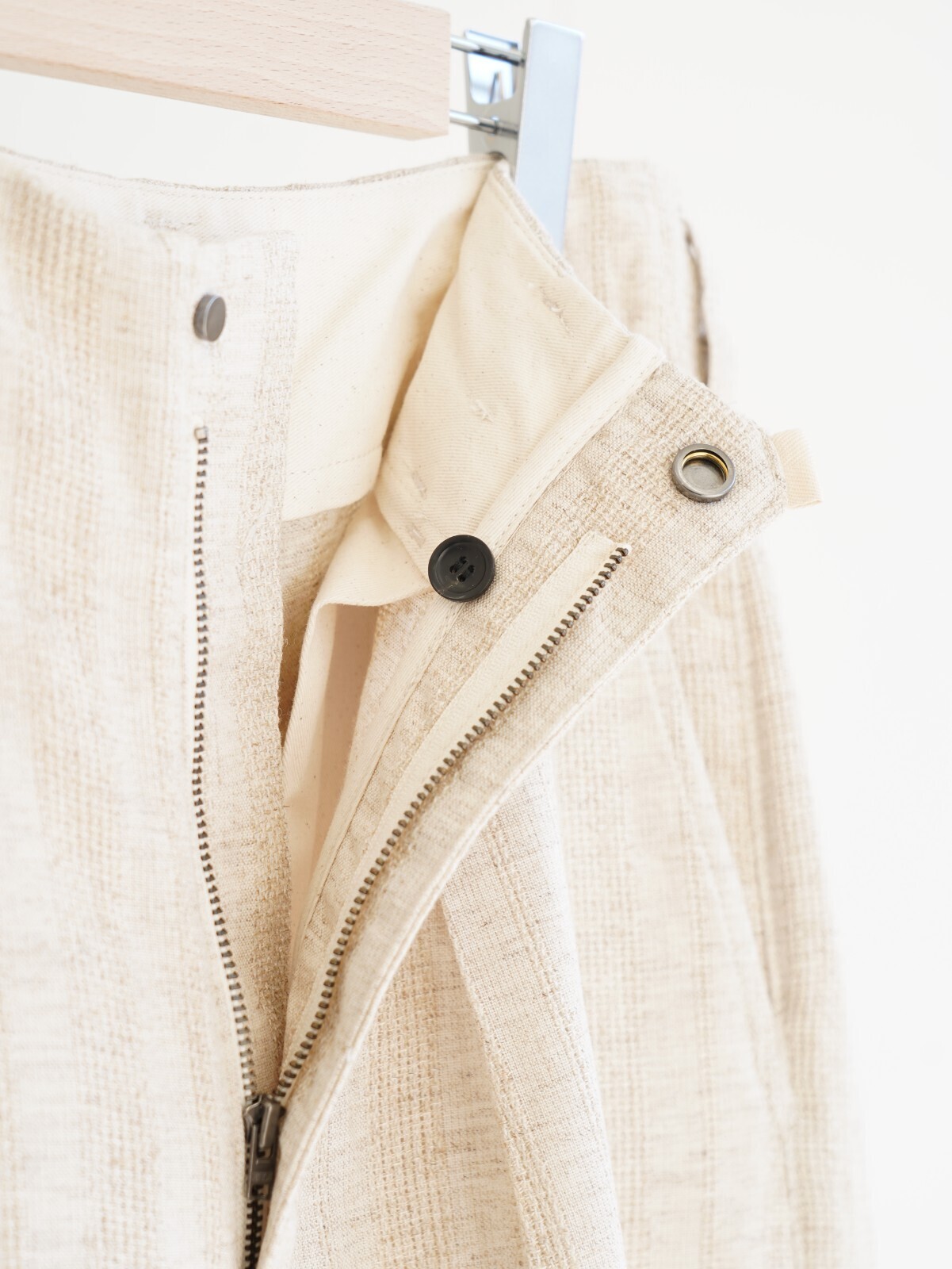 saby 男士 JACQUARD LINEN STRIPE TUCK-BAGGY - Bishu Japan - 圖片9